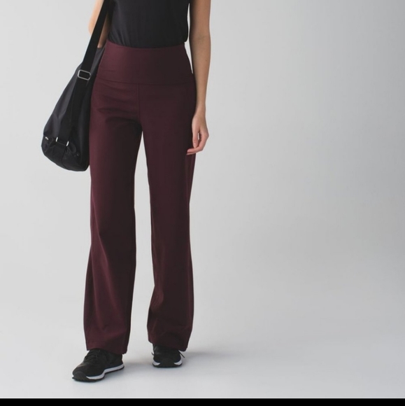 Lululemon Stillness wide leg plum yoga pants